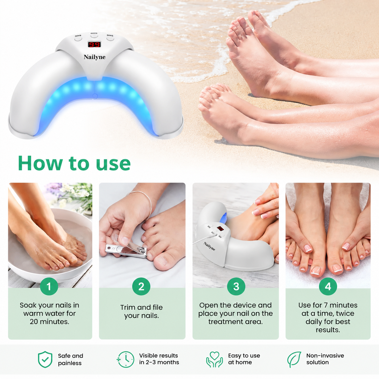 Nailyne™  UV Nail Fungus Treatment Device